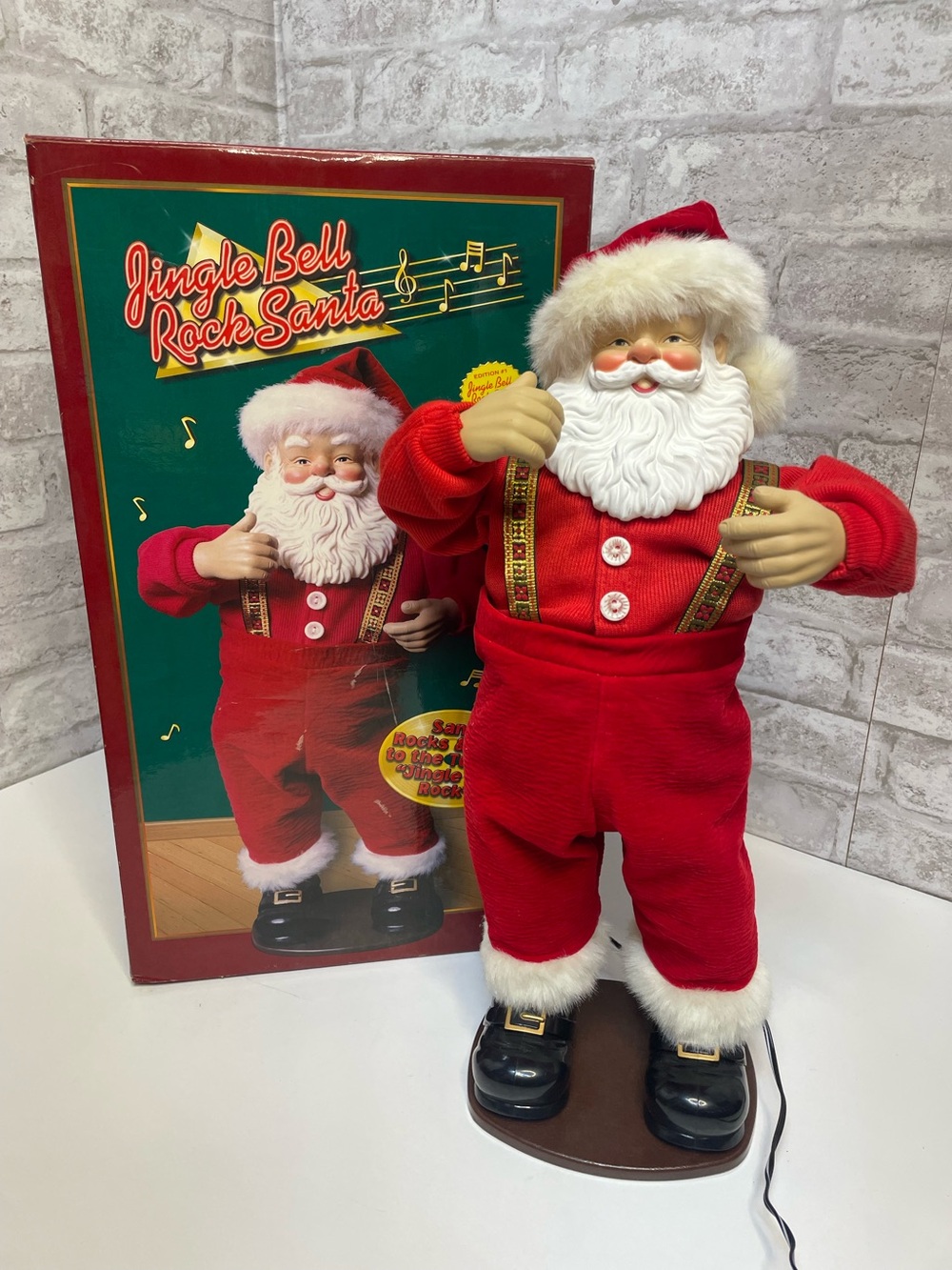 Jingle Bell Rock Santa Claus Animated Dancing Musical 1998 Plush Christmas Boxed